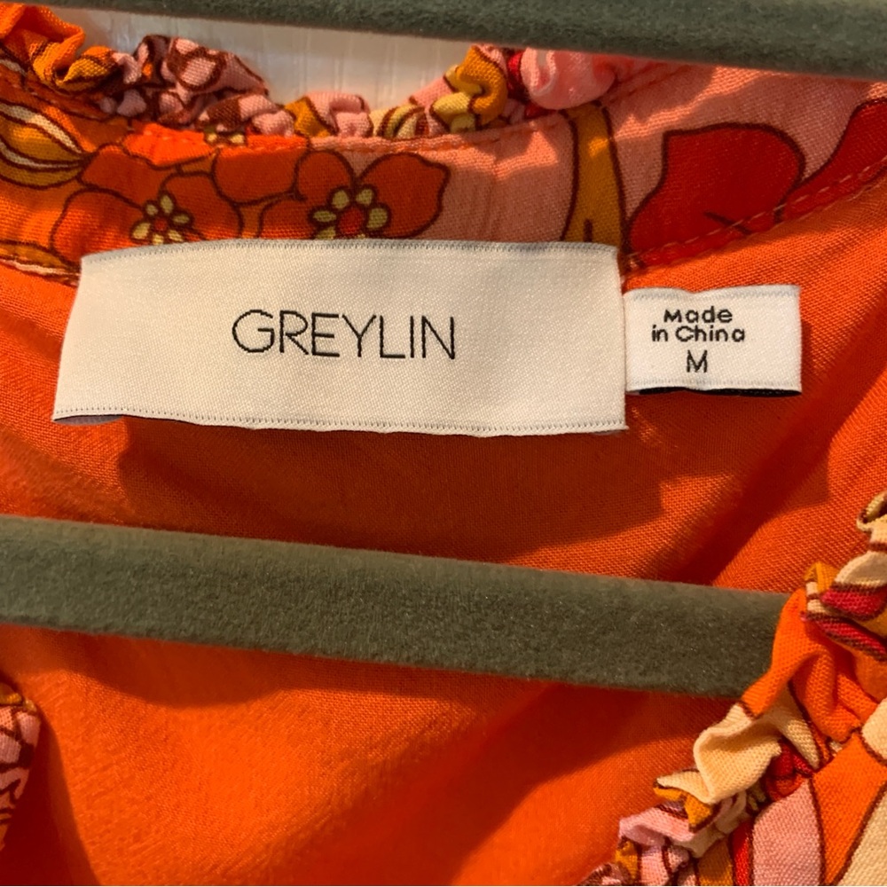 GREYLIN Multi-colored Floral Flowy Mini Dress with Pockets Medium - Picture 5 of 14